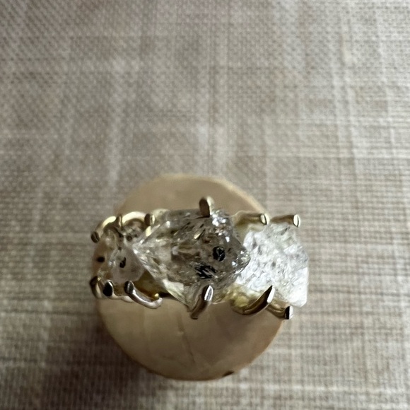 Herkimer Diamond ring sz 9. Set in sterling silver Shine bright like like a 💎 - Picture 4 of 5